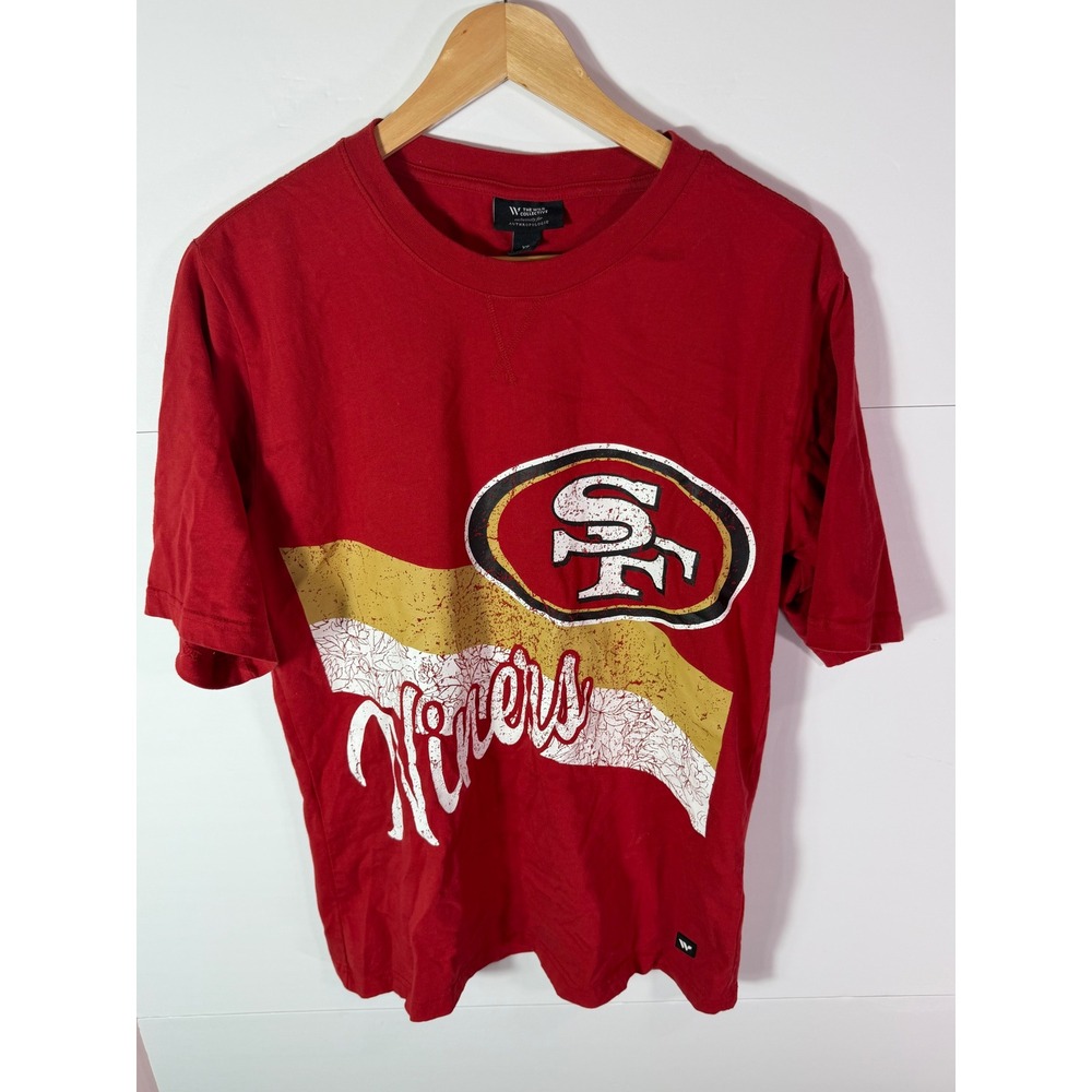 The Wild Collective Anthropologie SF 49ers Graphic Tee Red XS San Francisco 1946